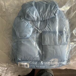 Wildfox Sky Blue Puffer Backpack